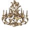 Florentine Art Gold Handmade Painted Metal 10 Light Wrought Iron Chandelier from Simoeng, Italy 1