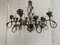 Florentine Art Brown and Gold Handmade Brushed Metal 10 Light Wrought Iron Chandelier from Simoeng, Italy 3