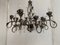 Florentine Art Brown and Gold Handmade Brushed Metal 10 Light Wrought Iron Chandelier from Simoeng, Italy, Image 3