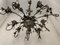 Florentine Art Brown and Gold Handmade Brushed Metal 10 Light Wrought Iron Chandelier from Simoeng, Italy 6