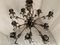 Florentine Art Brown and Gold Handmade Brushed Metal 10 Light Wrought Iron Chandelier from Simoeng, Italy 7