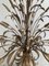 Lampadario artistico fiorentino in metallo spazzolato marrone e oro con 8 luci di Simoeng, Italia, Immagine 6