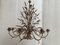 Lampadario artistico fiorentino in metallo spazzolato marrone e oro con 8 luci di Simoeng, Italia, Immagine 7