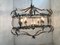 Florentine Art Silver + Argilla Metal Wrought Iron Chandelier from Simoeng, Italy, Image 2