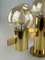 Brass Ceiling Lamp Chandelier attributed to Gaetano Sciolari, 1970s, Image 7