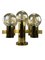 Brass Ceiling Lamp Chandelier attributed to Gaetano Sciolari, 1970s, Image 1