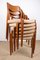 Danish Model 71 Chairs in Teak and Rope by Niels Otto Moller for J.L. Møllers, 1960s, Set of 6 3