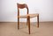 Danish Model 71 Chairs in Teak and Rope by Niels Otto Moller for J.L. Møllers, 1960s, Set of 6 1