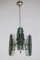 Lámpara de araña italiana era espacial al estilo de Fontana Arte, años 70, Imagen 1