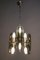 Lámpara de araña italiana era espacial al estilo de Fontana Arte, años 70, Imagen 10