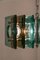 Space Age Italian Square Green Color Chandelier from Lupi Cristal Luxor, 1950s, Image 10