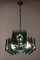 Space Age Italian Square Green Color Chandelier from Lupi Cristal Luxor, 1950s 11