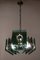 Space Age Italian Square Green Color Chandelier from Lupi Cristal Luxor, 1950s, Image 11