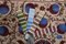 Vintage Volkskunst Suzani bestickter Tischläufer oder Wandteppich mit Lebensbaum Motiv, Usbekistan 12
