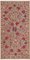 Suzani Embroidered and Quilted Silk Table Runner with Tulip Motif 1