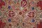 Suzani Embroidered and Quilted Silk Table Runner with Tulip Motif 8