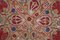 Suzani Embroidered and Quilted Silk Table Runner with Tulip Motif, Image 8