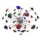 Mehrfarbiger handgefertigter italienischer Kronleuchter aus Muranoglas von Simoeng 3