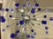 Lustre Sputnik Fait Main en Verre de Murano Bleu de Simoeng, Italie 5