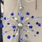 Lustre Sputnik Fait Main en Verre de Murano Bleu de Simoeng, Italie 7