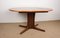 Large Scandinavian Oval Extendable Dining Table in Teak with Central Leg, 1960s, Image 1