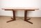 Large Scandinavian Oval Extendable Dining Table in Teak with Central Leg, 1960s 5