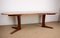 Large Scandinavian Oval Extendable Dining Table in Teak with Central Leg, 1960s 3