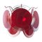 Red Murano Glass Disc Wall Light Sconce from Simoeng 1