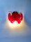 Red Murano Glass Disc Wall Light Sconce from Simoeng 4