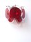Red Murano Glass Disc Wall Light Sconce from Simoeng 8