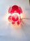 Applique da parete Disc a 2 livelli in vetro di Murano rosso di Simoeng, Immagine 7