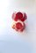 Applique da parete Disc a 2 livelli in vetro di Murano rosso di Simoeng, Immagine 6