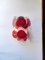 Red Murano Glass Disc 2 Level Wall Light Sconce from Simoeng, Image 9