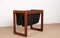 Danish Rosewood and Leather Magazine Rack by Kai Kristiansen for Odder Furnitures, 1960s 8