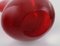Jarrón italiano de cristal de Murano soplado en rojo y transparente, años 60, Imagen 5
