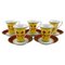 Bokhara Porcelain Coffee Cups with Saucers by Paul Wunderlich for Rosenthal, Set of 10 1