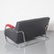 Bauhaus Anthrazitfarbenes Chromrohr Sofa, 1990er 2