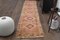 Vintage Turkish Pink Beige Oushak Runner Rug, 1950s, Image 1