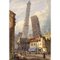Después de Samuel Prout, Two Towers, Bologna miniatura, 1832, pintura de acuarela, Imagen 2