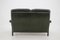 Dark Green Leather 2-Seater Sofa, Denmark, 1970s 5
