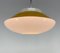 Mid-Century Milk Glass & Metal Ufo Pendant, Czechoslovakia, 1970s 10