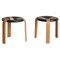 Danish Oak Donut Stools attributed to Rud & Thygesen for Magnus Olesen, 1971, Set of 2 1