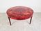 Italian Red Lacquered Parchment Dining Table attributed to Aldo Tura, 1960s 3
