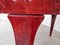 Italienischer Esstisch aus rot lackiertem Pergament, 1960er 9