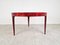 Italian Red Lacquered Parchment Dining Table attributed to Aldo Tura, 1960s 5