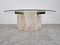 Travertine and Brass Coffee Table attributed to Artedi, 1980s 13