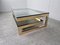 Vintage 23Kt Gold Belgochrom Coffee Table, 1970s 8