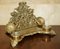 French Baroque Repousse Gilt Brass Inkwell Letter Stand with Cherubs, 1900s 20
