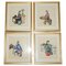 Framed 19th Century Chinese Gouaches on Rice Paper, Set of 4 1