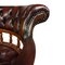 Sedia Chesterfield in pelle color rosso sangue, anni '90, Immagine 7